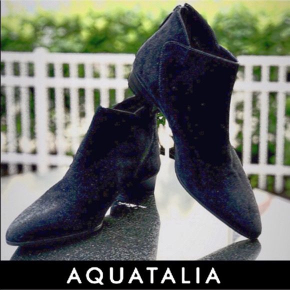 Aquatalia Shoes - NWT Aquatalia It. Suede Ankle Black Bootie